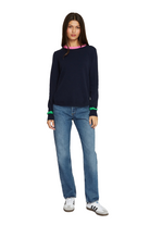 SHIRTTAIL CREW W/ POP COLORS - Sweaters - Sassanova