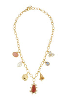 ARLET CHARM NECKLACE- GLD MULTI - Sassanova