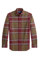 LONG SLEEVE PLAID SUEDED FLANNEL SPORT SHIRT Sassanova NovaMan