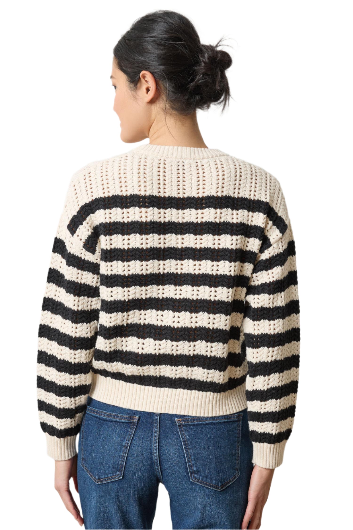 STRIPE STITCH SWEATER - Sweaters -Sassanova