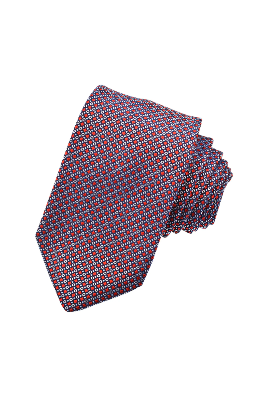 MICRO DOT SILK TIE RED - Ties - Novaman