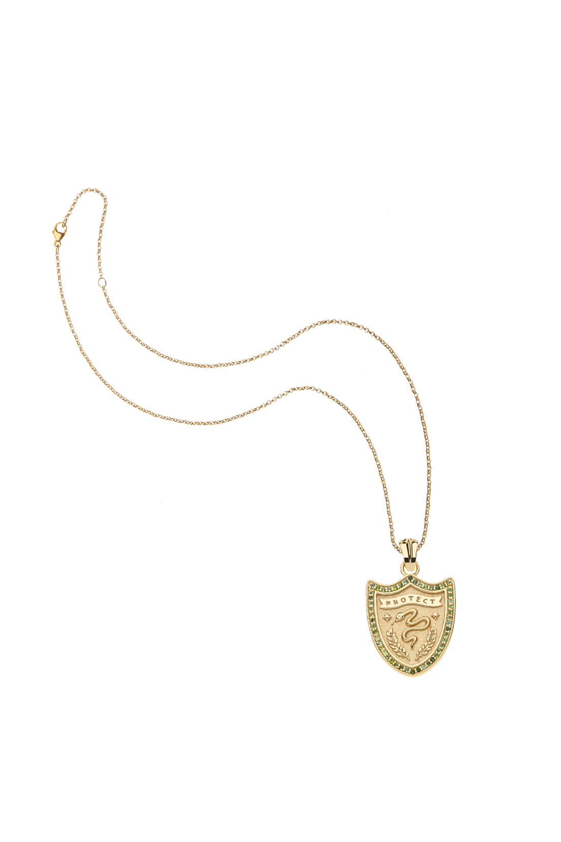 PROTECT SHIELD PENDANT- CLASSIC ROLO CHAIN - sassanova
