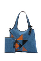 DENIM MARKET TOTE W/SUEDE QUILTING Sassanova