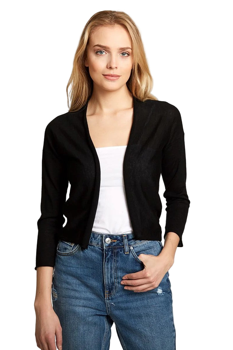 EASY CROP CARDIGAN - Sweaters - Sassanova