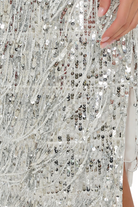 ROXANNE FRINGE SEQUIN MIDI SKIRT - sassanova