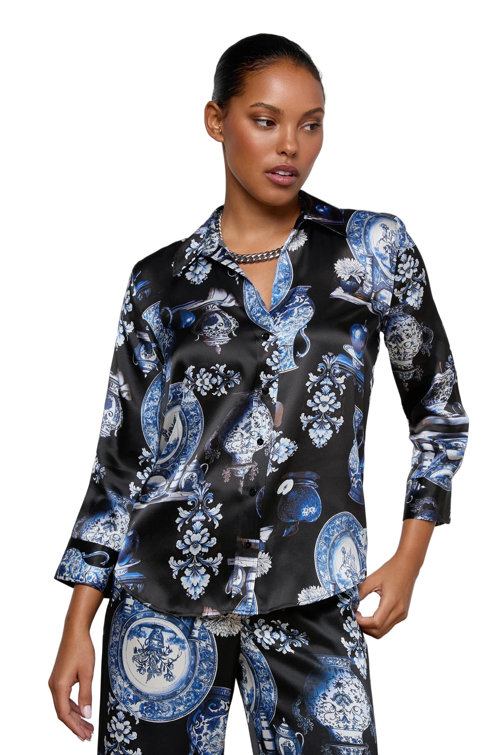 DANI 3/4 SLV BLOUSE (40126PXO) - Blouses - Sassanova