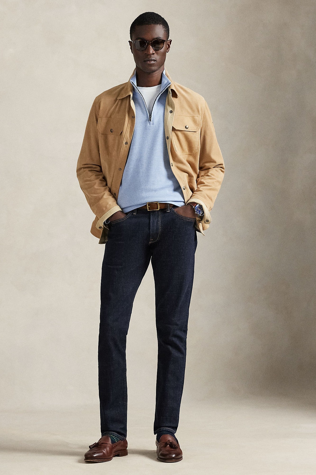 LONG SLEEVE TEXTURED 1/2 ZIP PULLOVER - Sweaters - Novaman