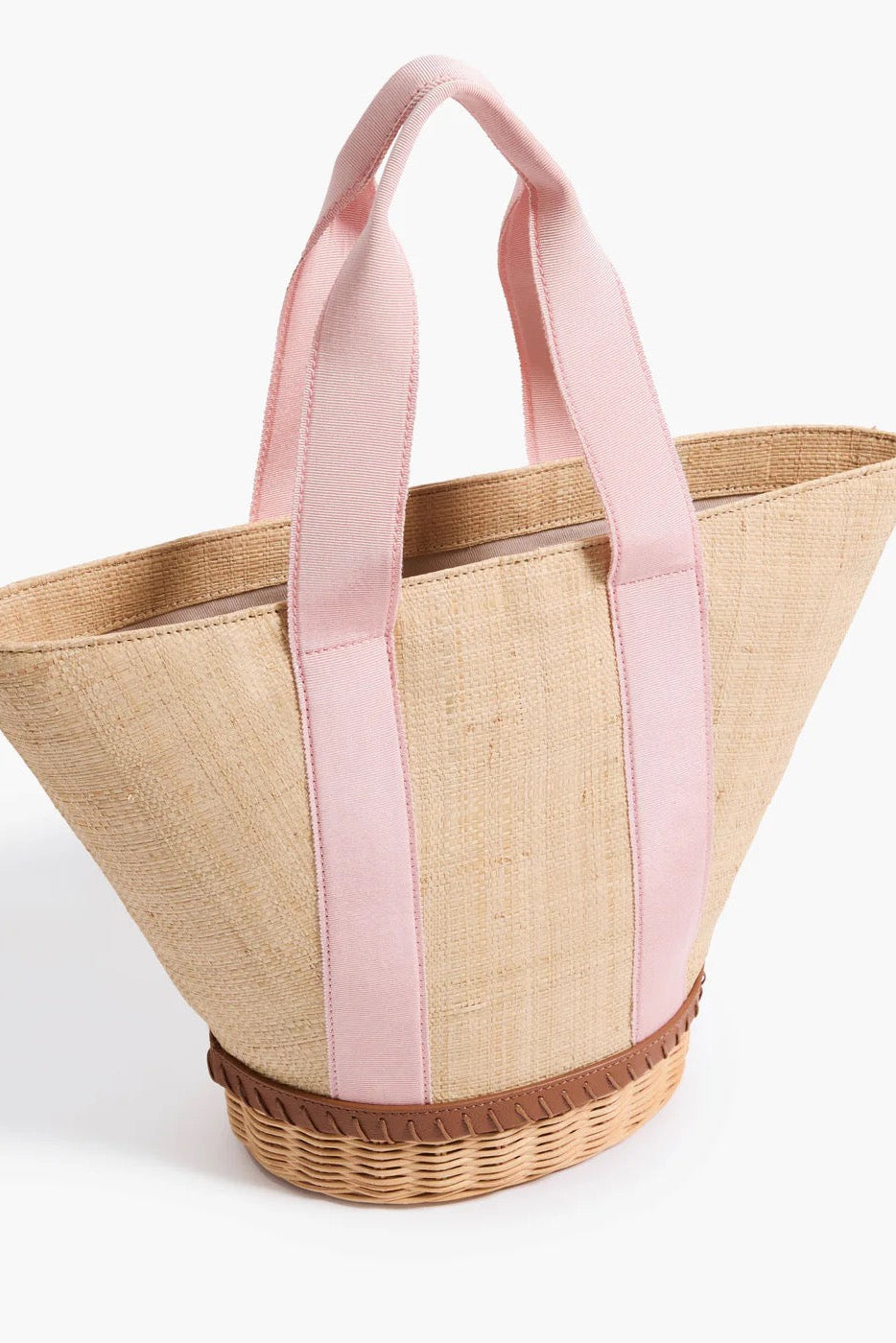THE GARDNER BASKET- NATURAL/BLUSH - Handbags - Sassanova