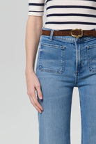 KIMBERLY PATCH POCKET FLARE JEAN - Jeans - Sassanova