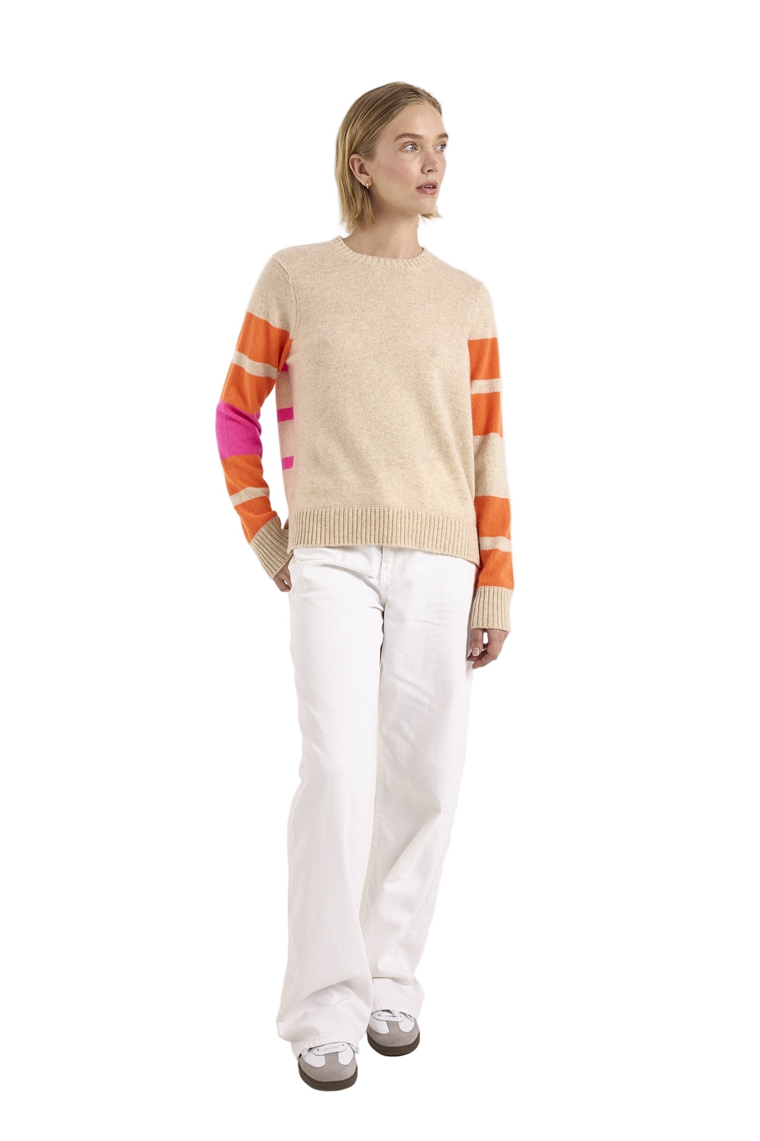 IRREGULAR STRIPE MAYA CREW - Sweaters - Sassanova