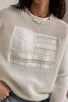 TONAL FLAG LONG SLEEVE PULLOVER - Sweaters - Sassanova