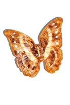 HAND PAINTED BROWN MORPHO BUTTERFLY HAIR CLIP - sassanova
