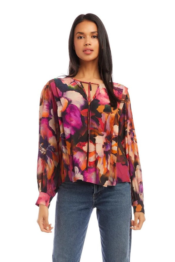 PLEATED TIE TOP (3F63511)