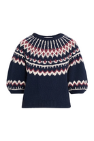PUFF SLEEVE FAIR ISLE CREW Sassanova / Novaman