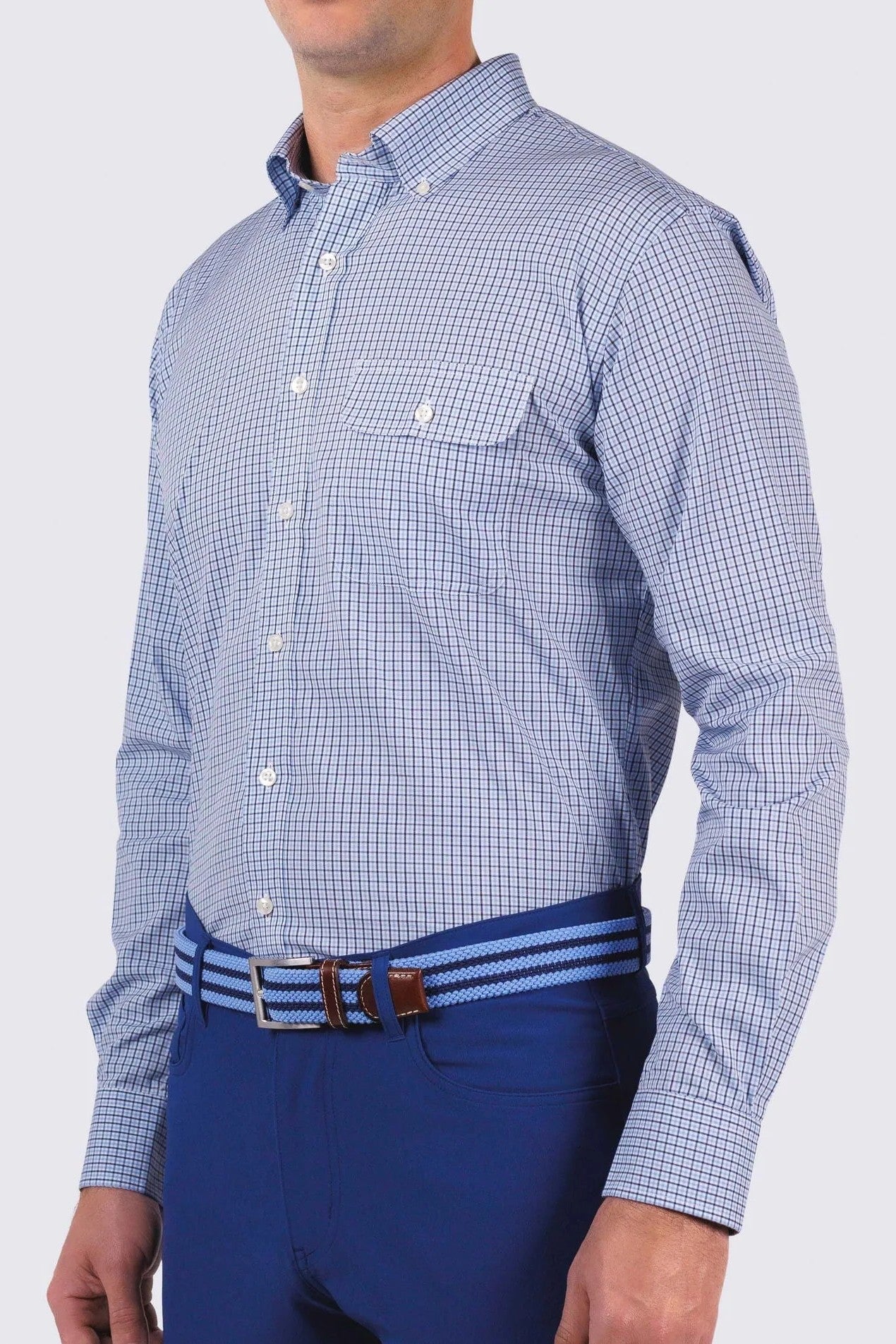 CHARLES LONG SLEEVE SPORT SHIRT - Long Sleeved Shirts - Novaman