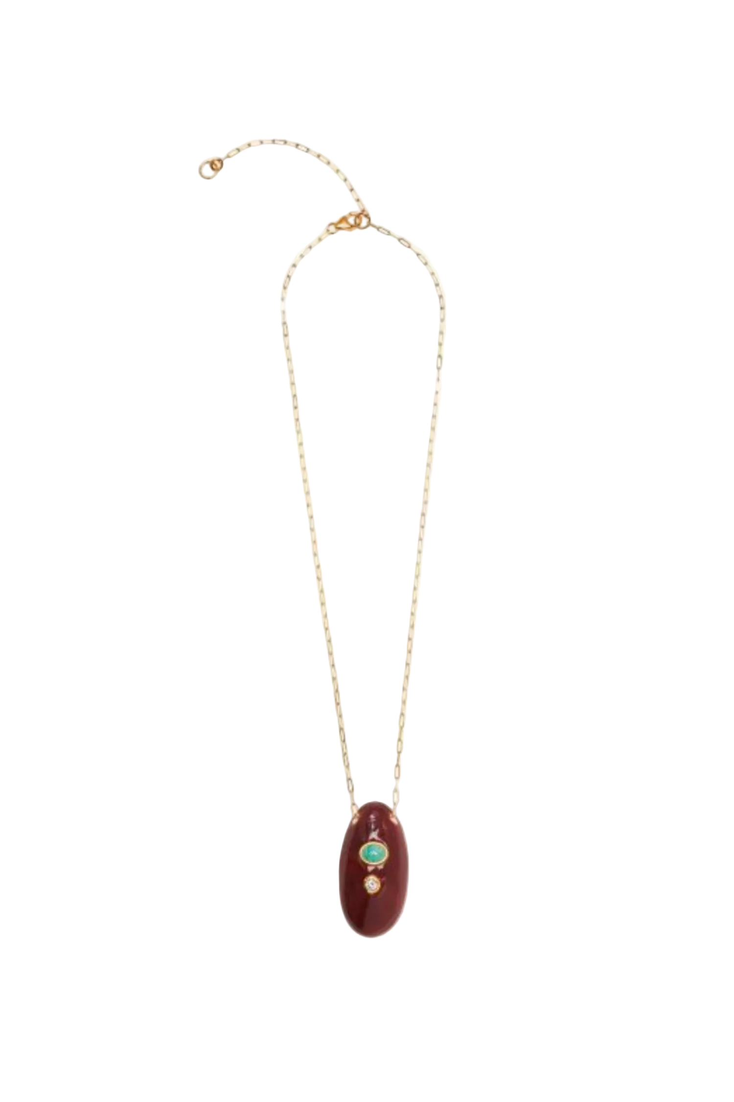 LA PAZ PENDANT NECKLACE IN UMBER- BROWN Sassanova