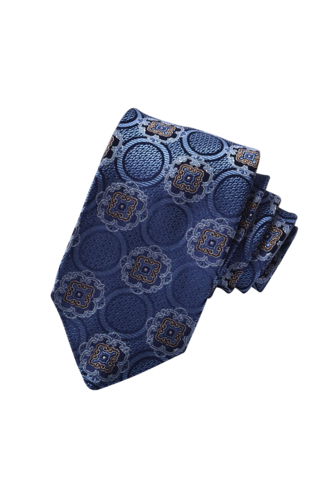 JACQUARD PRINT SILK TIE BLUE OS
novaman