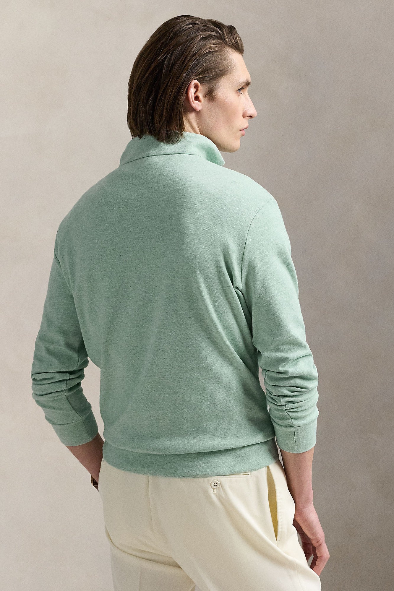 LONG SLEEVE TEXTURED 1/2 ZIP PULLOVER - Sweaters - Novaman