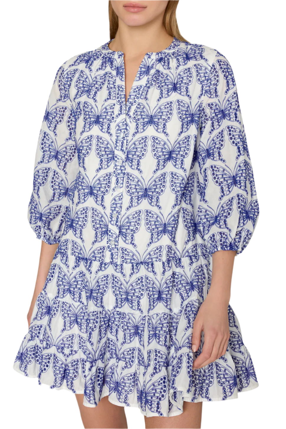 TIERED BUTTERFLY EYELET DRESS
sassanova