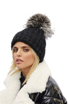 FOLD UP FUR BEANIE - Sassanova