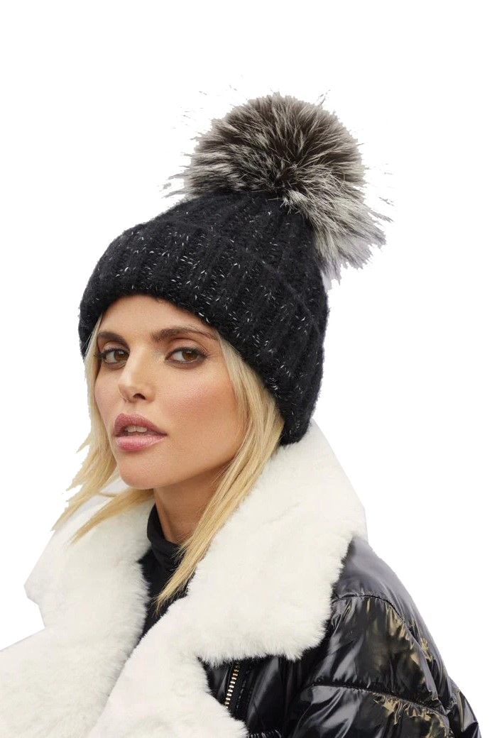 FOLD UP FUR BEANIE - Sassanova