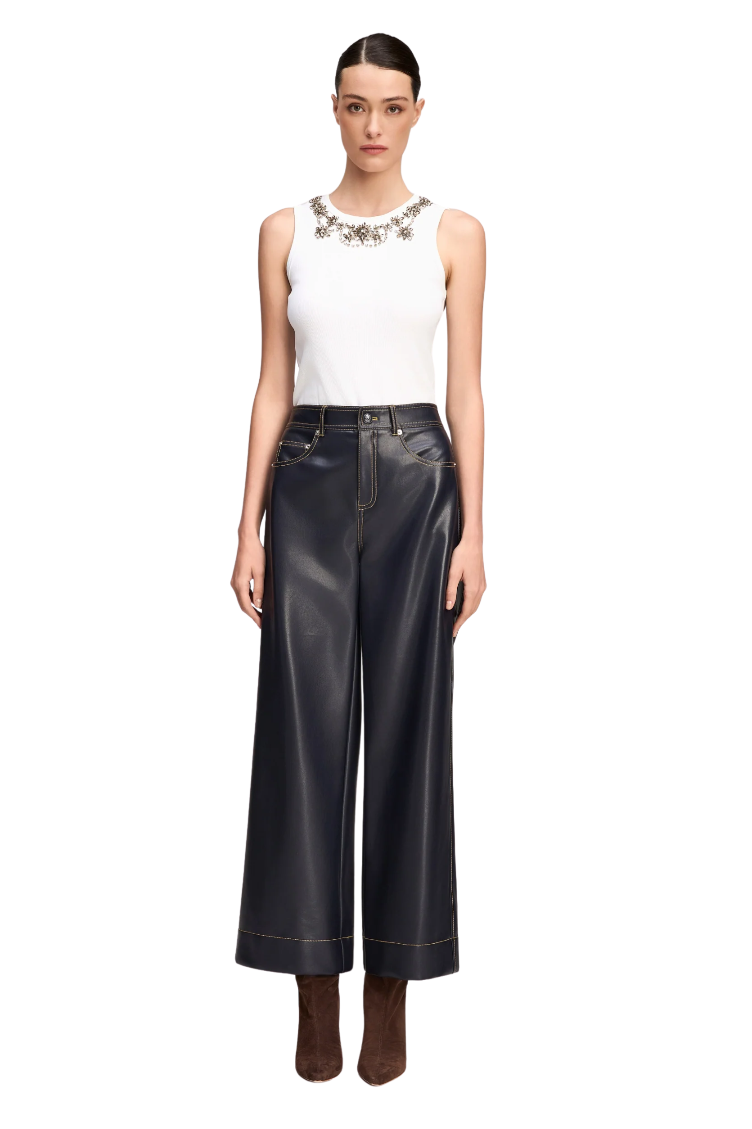VEGAN LEATHER BETSY PANT Sassanova