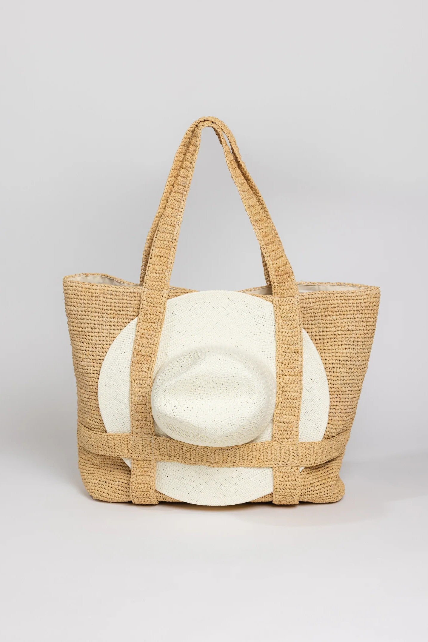 THE ORIGINAL STRAW TRAVELER BAG- NATURAL - Handbags - Sassanova