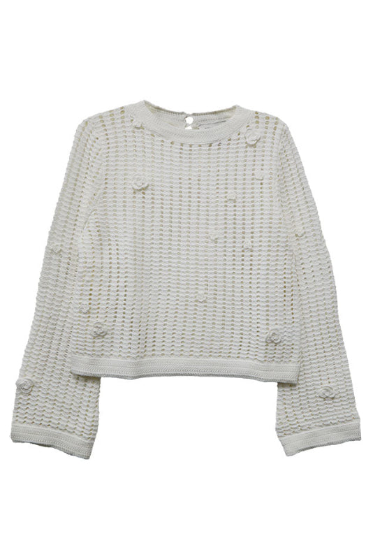 LIV CROCHET SWEATER - Sweaters - Sassanova