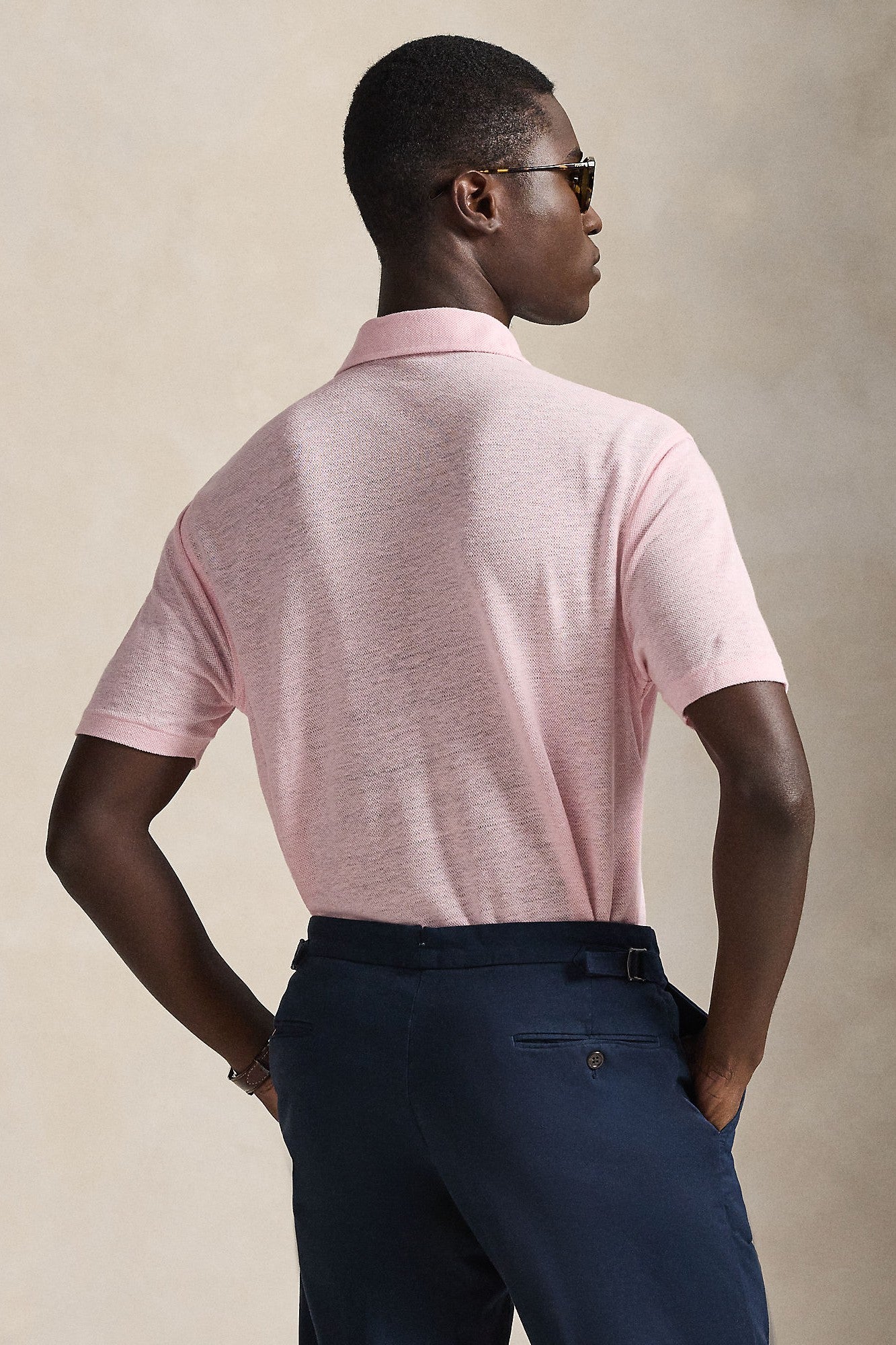 SHORT SLEEVE LINEN PIQUE POLO - Polos - Novaman