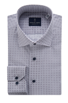 PRINTED POPLIN STRETCH DRESS SHIRT Sassanova NovaMan