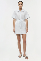 MARCY COTTON MINI SHIRT DRESS - Dresses - Sassanova