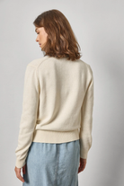DENIM COLLAR POLO SWEATER - Sweaters - Sassanova