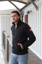 GREGOR 1/4 ZIP COTTON - sassanova