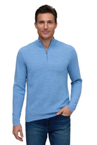 NOVAMAN - WAFFLE ZIP MOCK SWEATER Sassanova Novaman