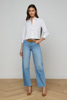 FAWN SCARF BACK 3/4 SLEEVE BLOUSE - Blouses - Sassanova