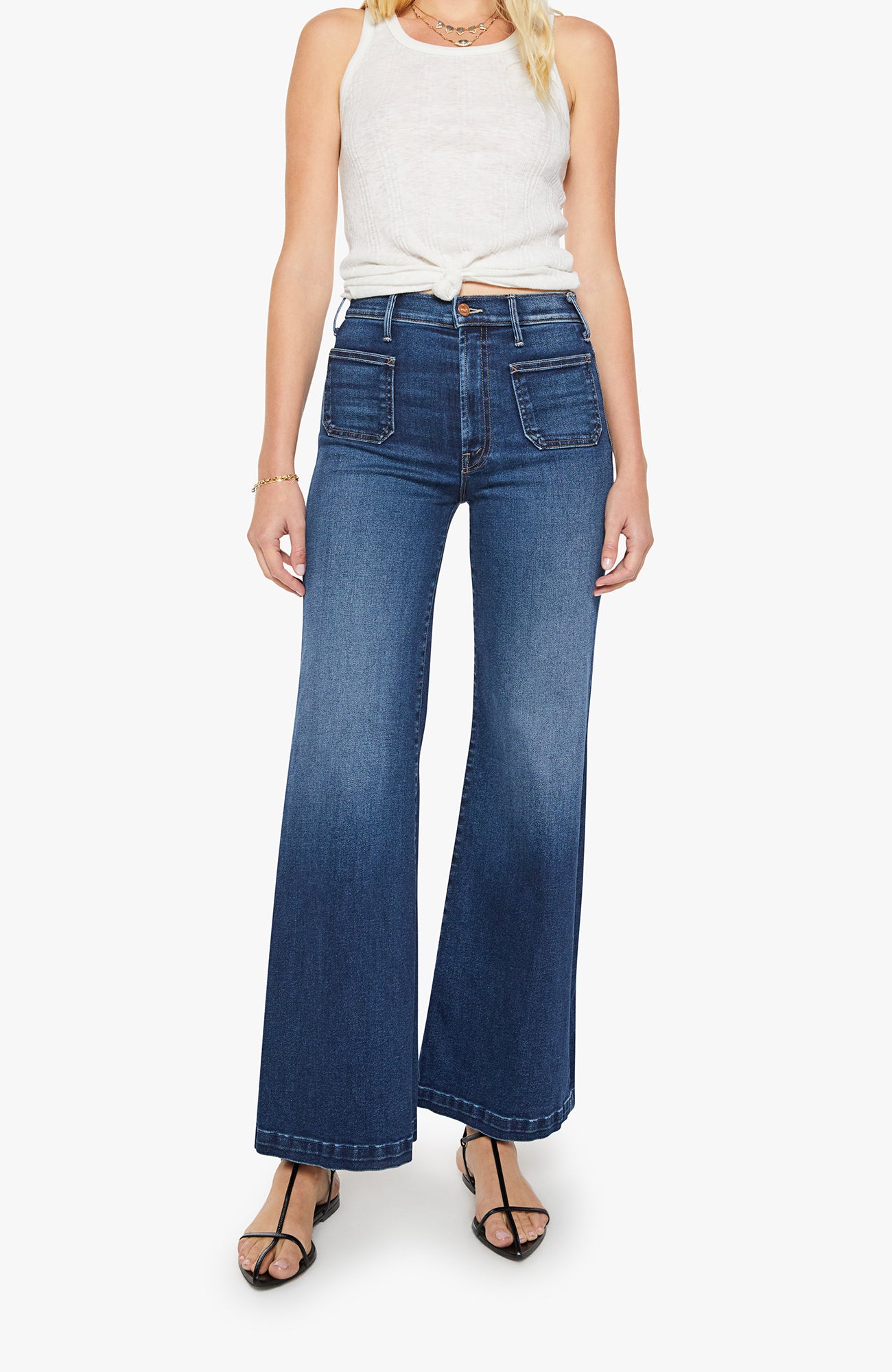 HUSTLER ROLLER PATCH POCKET SNEAK JEAN