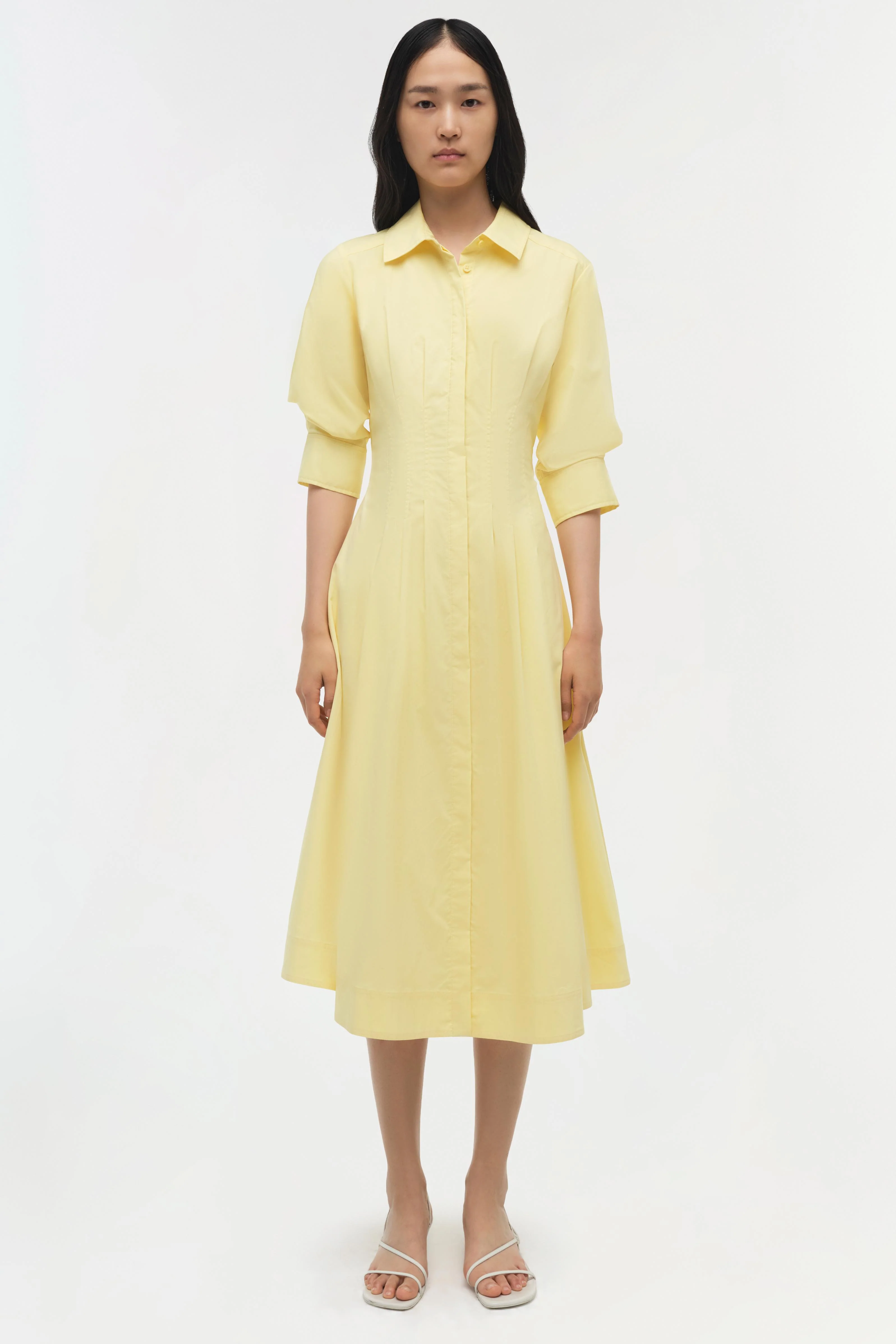 JAZZ PINTUCK MIDI DRESS - Dresses - Sassanova