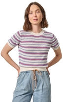 NOVELTY STRIPE CREWNECK SWEATER - Sweaters - Sassanova