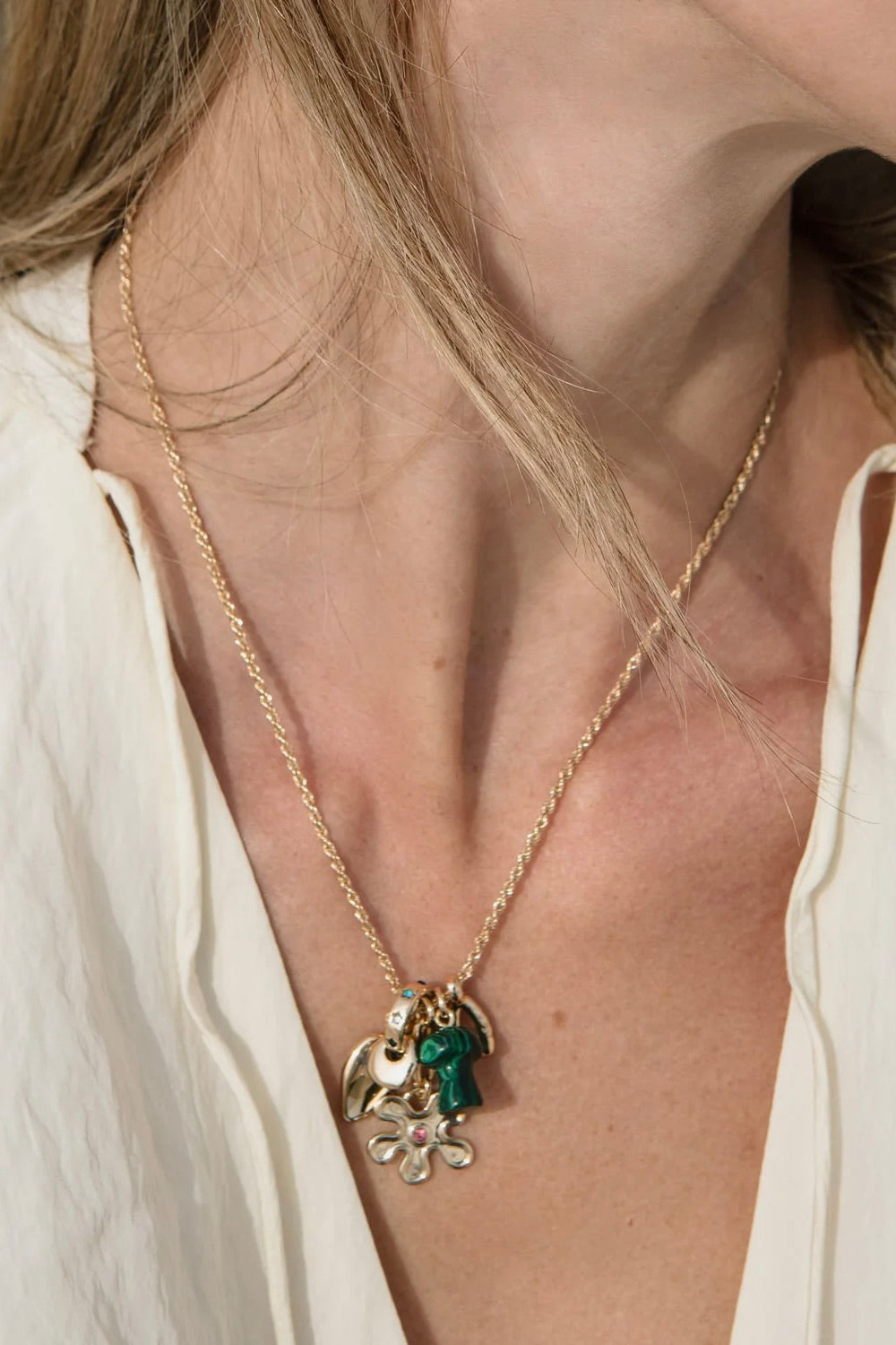 RILEY CHARM NECKLACE- GLD MULTI
sassanova