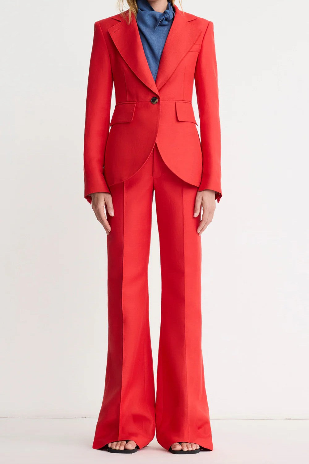 WIDE LEG PINTUCK TROUSER - Pants - Sassanova