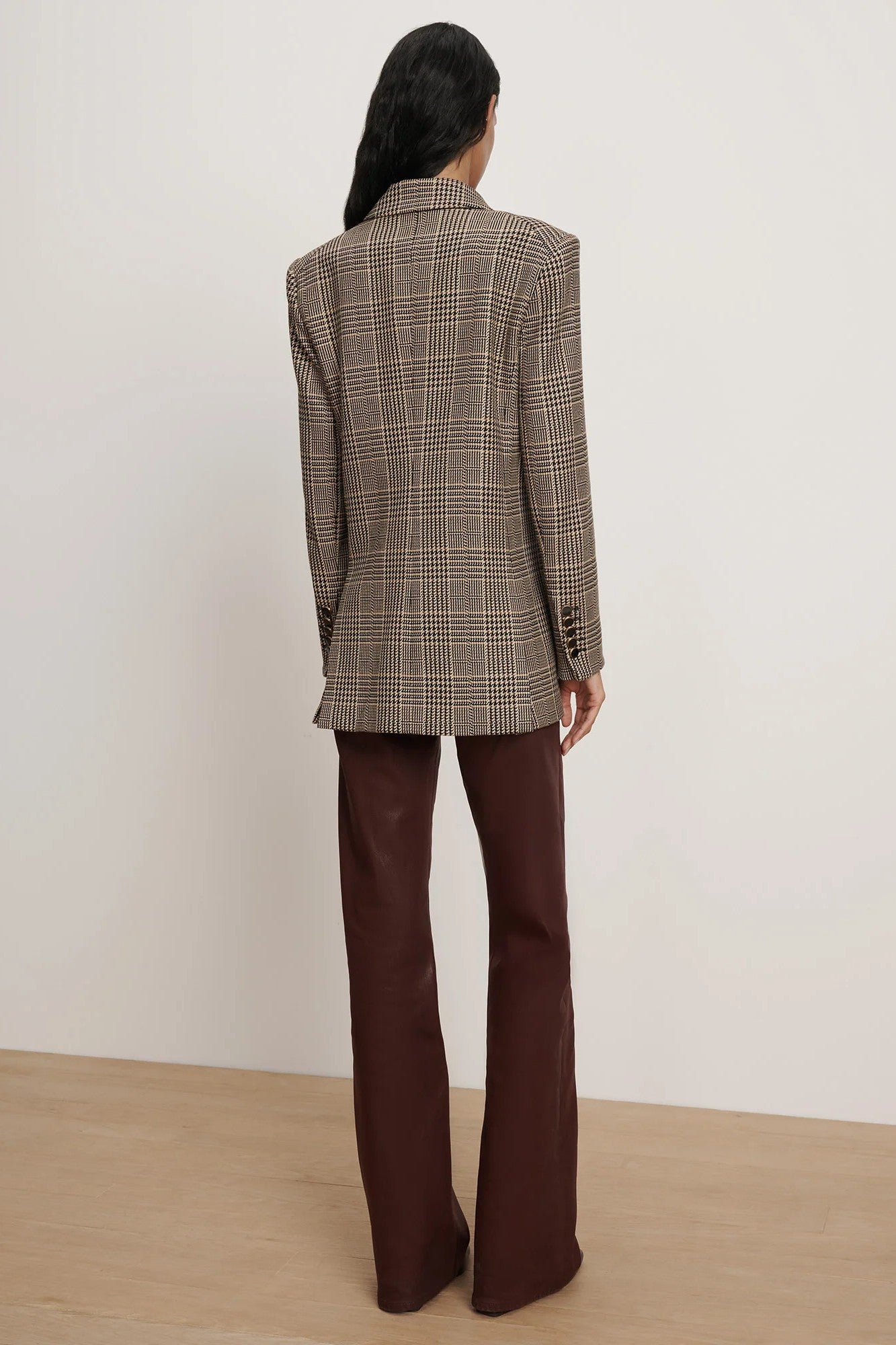 Rhys dickey jacket in black multi houndstooth-sassanova