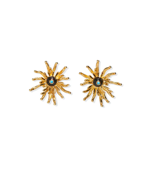 CACTUS FLOWER STUDS- GOLD