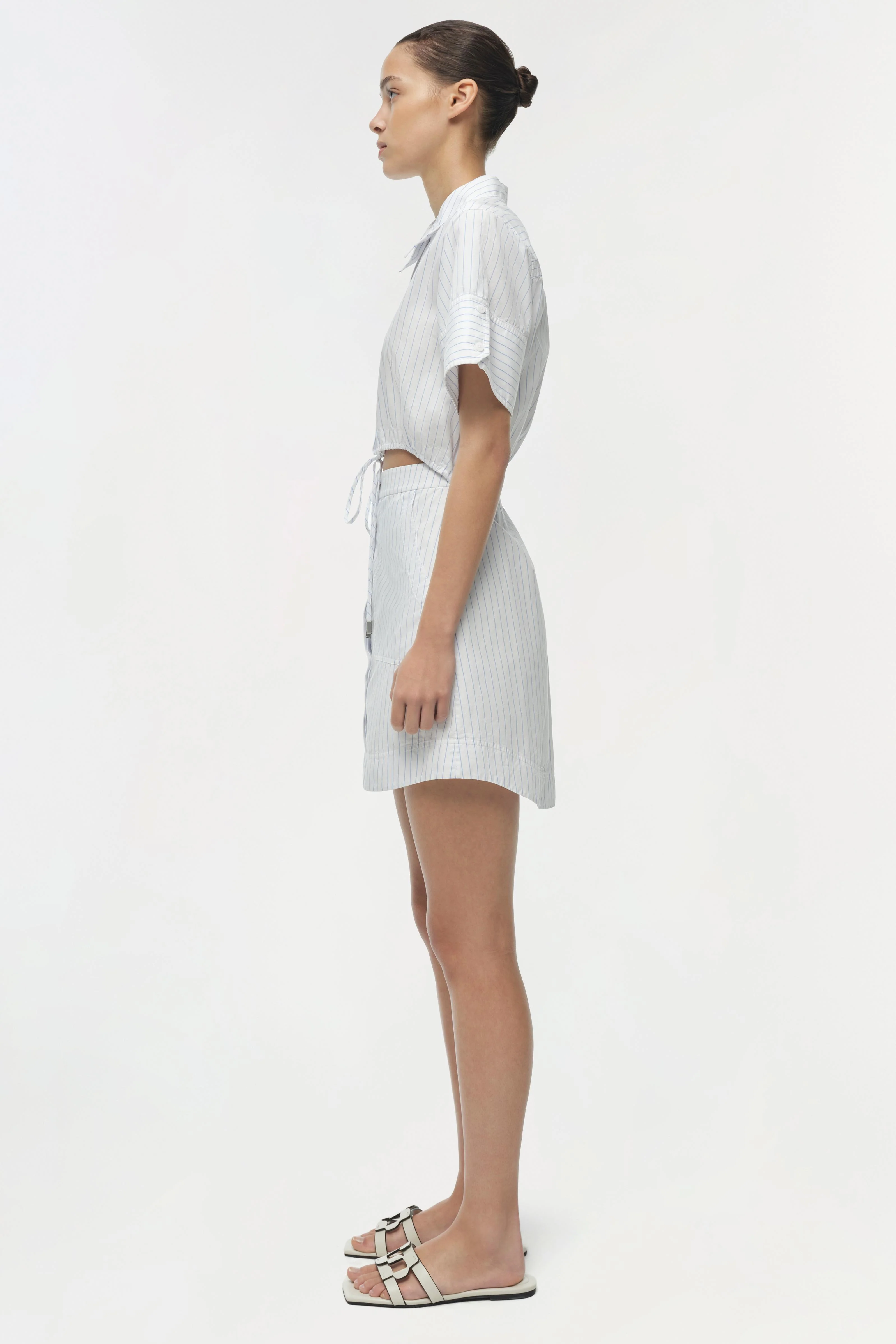 MARCY COTTON MINI SHIRT DRESS - Dresses - Sassanova
