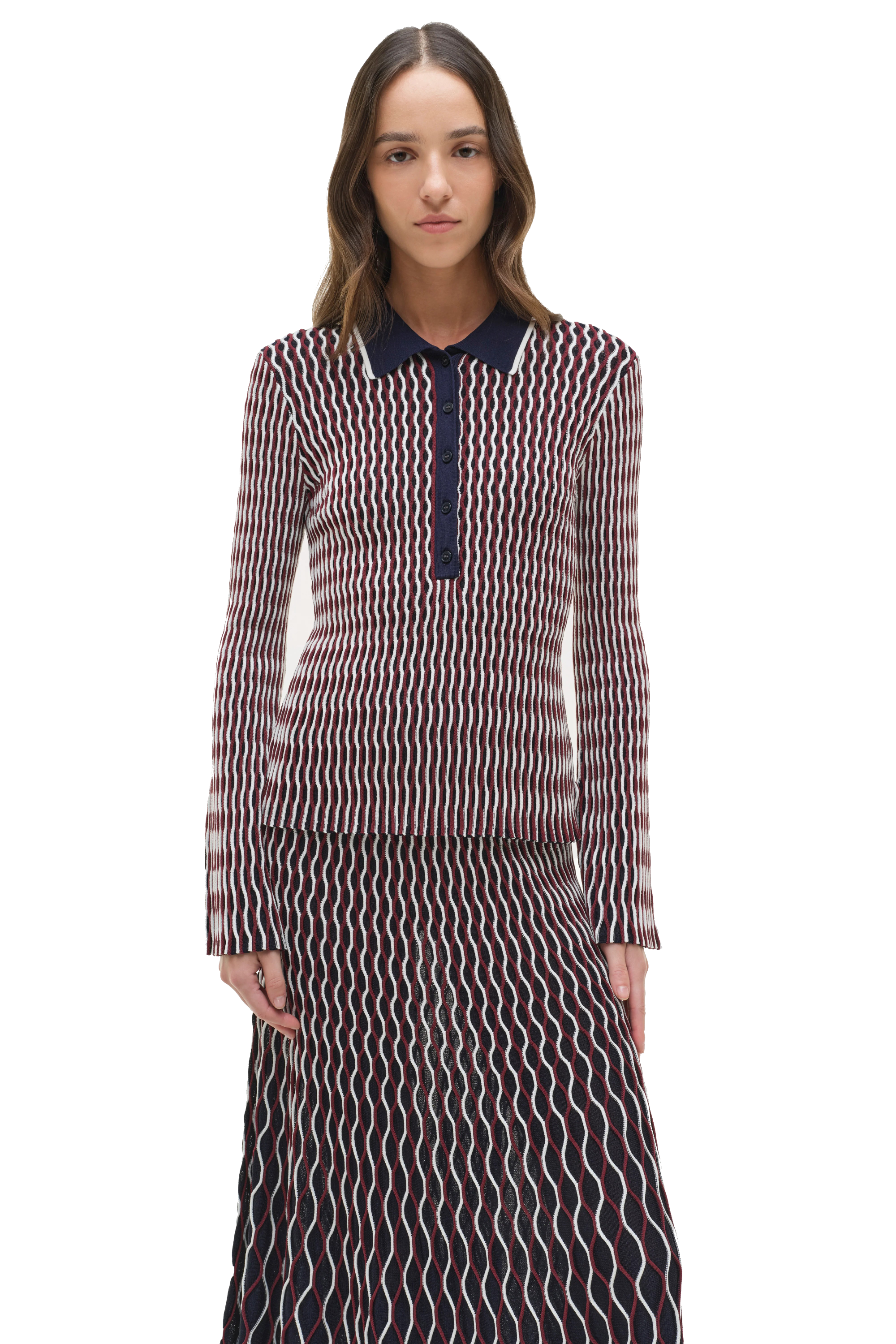 COLLEEN L/S POLO TOP - sassanova