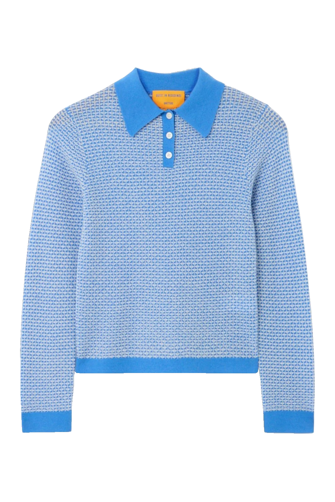PIQUE LONG SLEEVE SHRUNKEN POLO - Sweaters - Sassanova