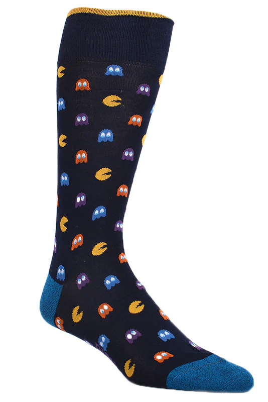PACMAN VIDEO SOCKS NAVY
