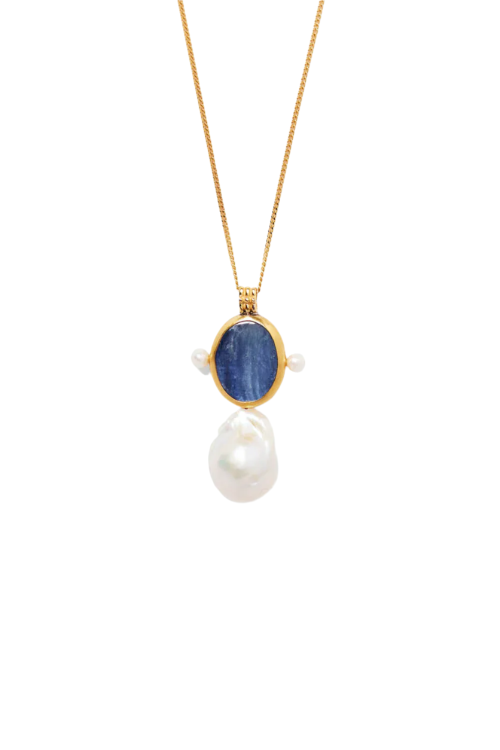 BEZEL KYANITE & PEARL NECKLACE (NG-15282)
sassanova
