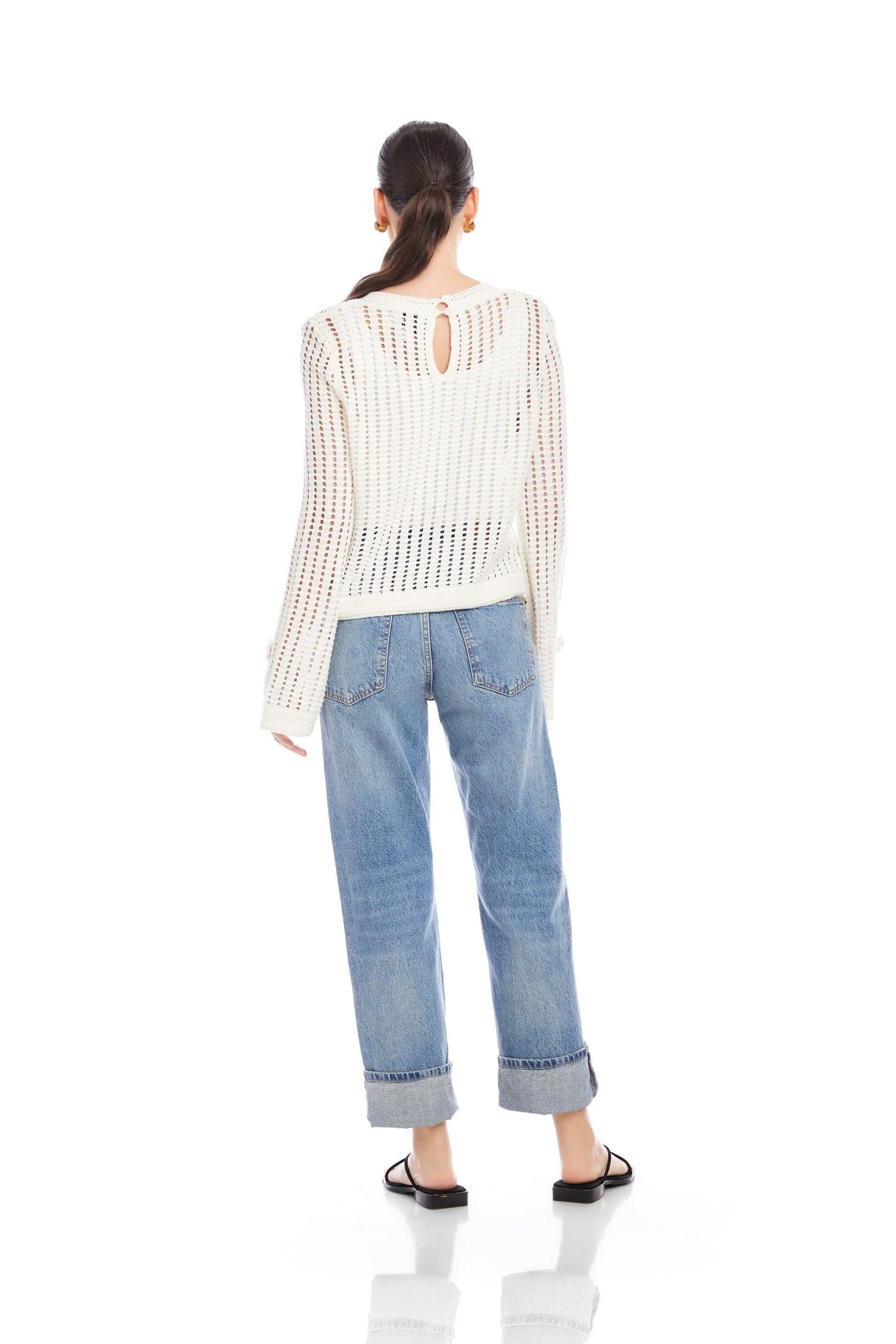 LIV CROCHET SWEATER - Sweaters - Sassanova