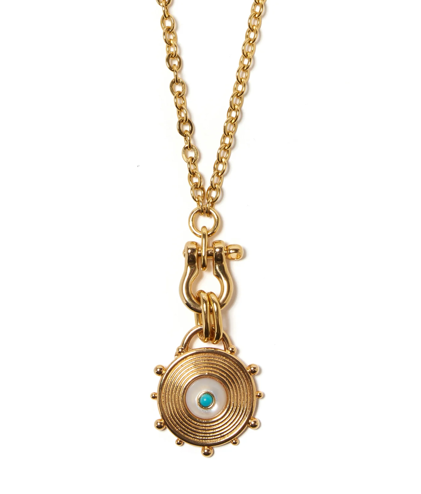 HELM PENDANT NECKLACE- PEARL - sassanova