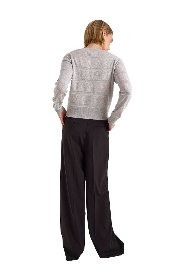 SIMONE LUREX STRIPE V NECK - Sweaters - Sassanova